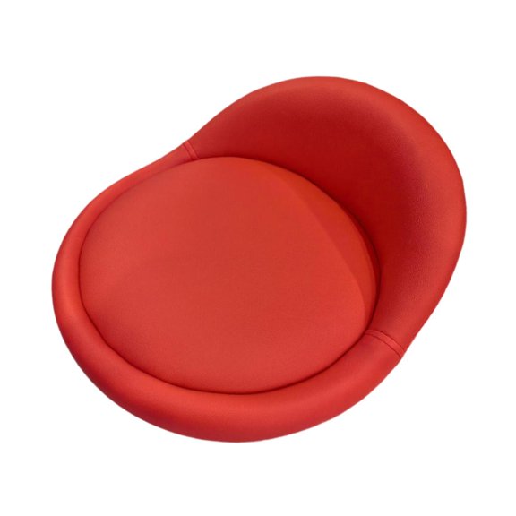 Miulika Bar Stool Replacement Seat Top Waterproof Repair Parts Easy Installation with Low Backrest PU Leather for Club Bar Restaurant Red