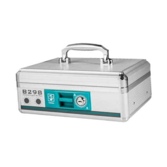 Miulika Box with Lock Key Money Box Organizer Case Lock Money Tray Piggy Bank for Saving Keepsake Collection Check 27.3cmx19.5cmx11cm