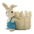 thumbnail image 1 of Miulika Bunny Statue Flowerpot Animal Sculpture Cartoon Gift Handmade Balcony Decoration Flower Basket for Bonsai Plants Lovers Gifts Bunny Fence, 1 of 9