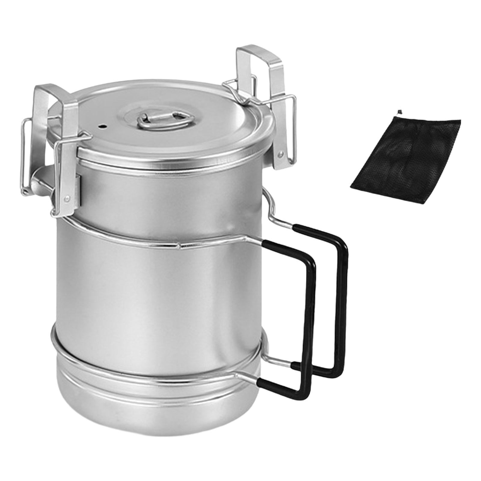 Miulika Camping Pot Boiling Pot Portable Cooking Pot Cooking Cookware