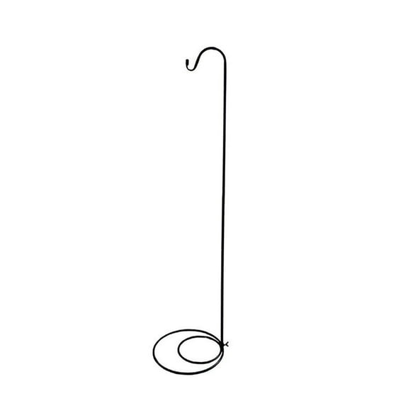 Miulika Display Hanger Shepherds Hook Stand Porch Iron Hook with Flat Base for Wind Chimes Bird Feeder Flowerpot Plant Baskets Patios