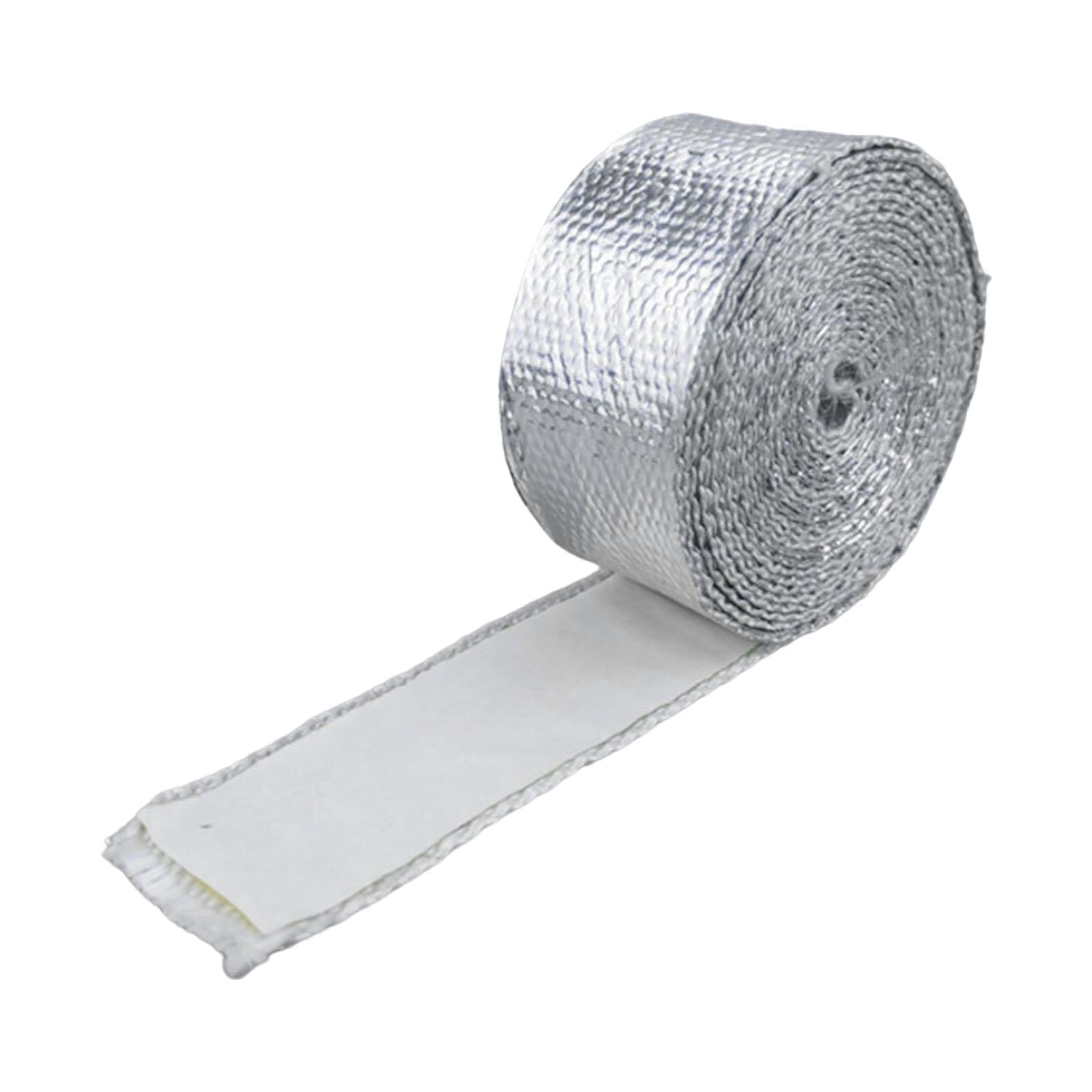 Miulika Fiberglass Aluminum Foil Tape High Temp Heavy Duty Multipurpose Sturdy Thermal Insulation Adhesion for Furnace Repair Ducting 2mmx50mmx5m