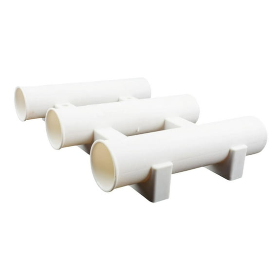 Miulika Fishing Rod Holder ,Tube 3 Rod Rack, Convenient Storage, Vertical with 4 Screws Rests Support for Truck Car Yacht Garage Boat White