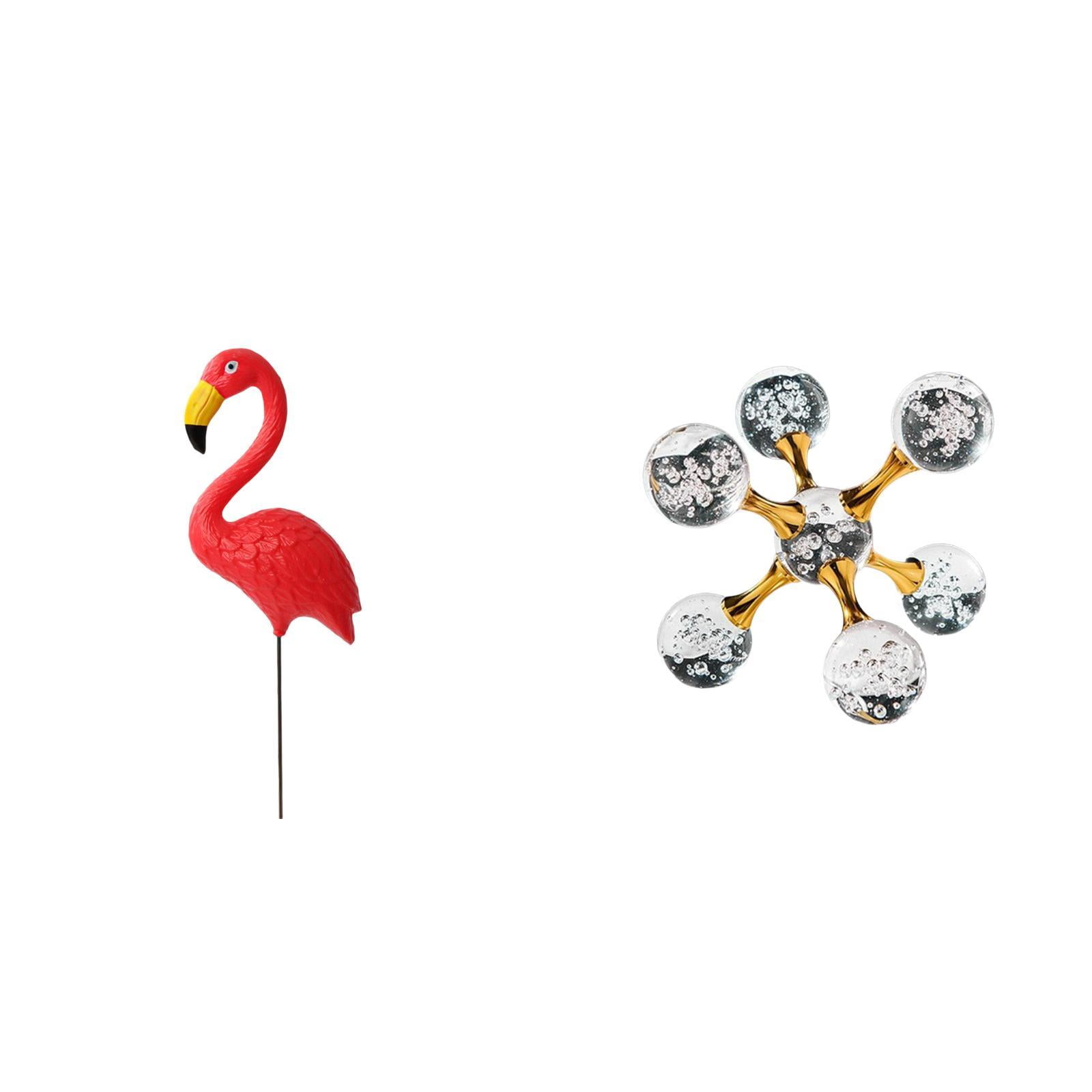 Miulika Flamingo Sphere Garden Sculpture Ornament for Holiday Spring Modern Desk Office Shelf Living Room Home Decoration Yard Art Fairy Accessories