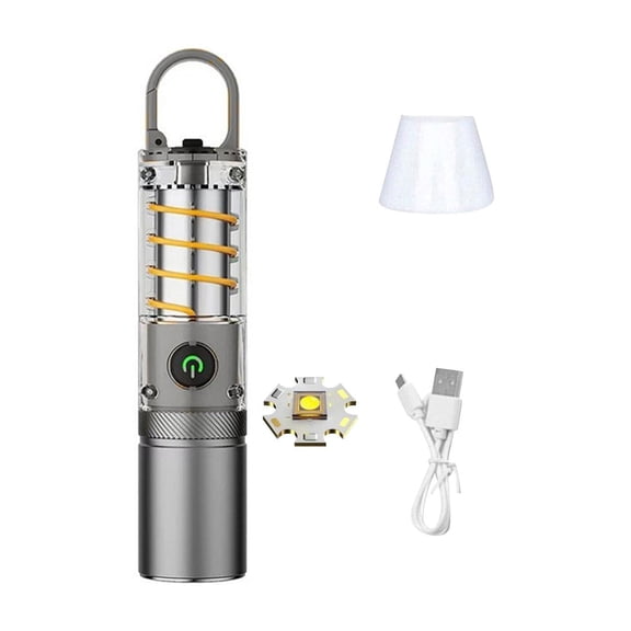 Miulika LED Flashlight Flash Light Handheld Water Resistant Portable Torch for Running Hiking Camping Mountaineering Walking White