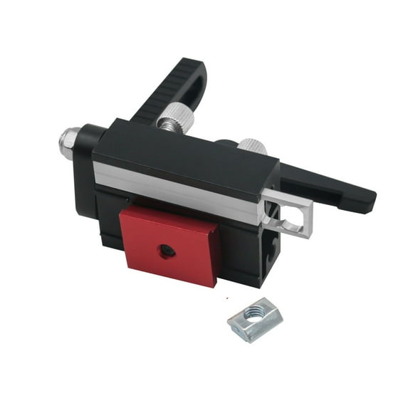 Miulika Miter Track Stop Block T Tracks Limiter Adjustable s Miter Gauge Fence Connector Alloy Woodworking Tool for Workbench black
