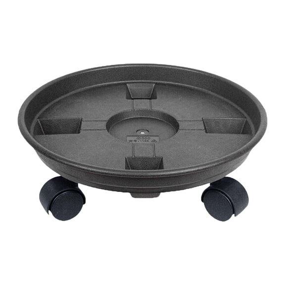 Miulika Plant with Wheels Plant Saucer Roller Flowerpot Tray Versatile Round Flower Pot Mover for Home 27cm