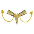thumbnail image 1 of Miulika Propane Y Splitter Splitter 2 Way 1/4in Propane Hose Fittings 2 Way LP Gas Adapter Gas Tank Connection Adapter for BBQ Grill, 1 of 9