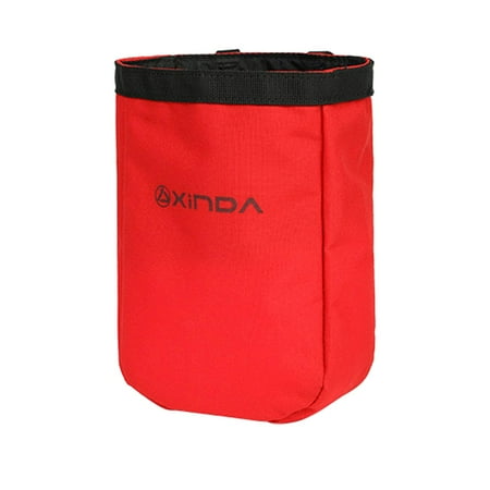 Miulika Rock Climbing Gear Organizer Bag, Tool Belt Pouch, Pocket Toolkit Utility Pouch, Waist Bag for Hiking, Exploration, Trekking Red