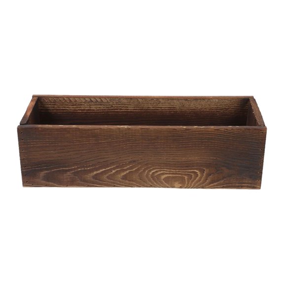Miulika Rustic Wooden Flower Box Plant Container Novelty Wood Planter Box Decorative Wood Vase for Office Patio Home Windowsill Shelf S