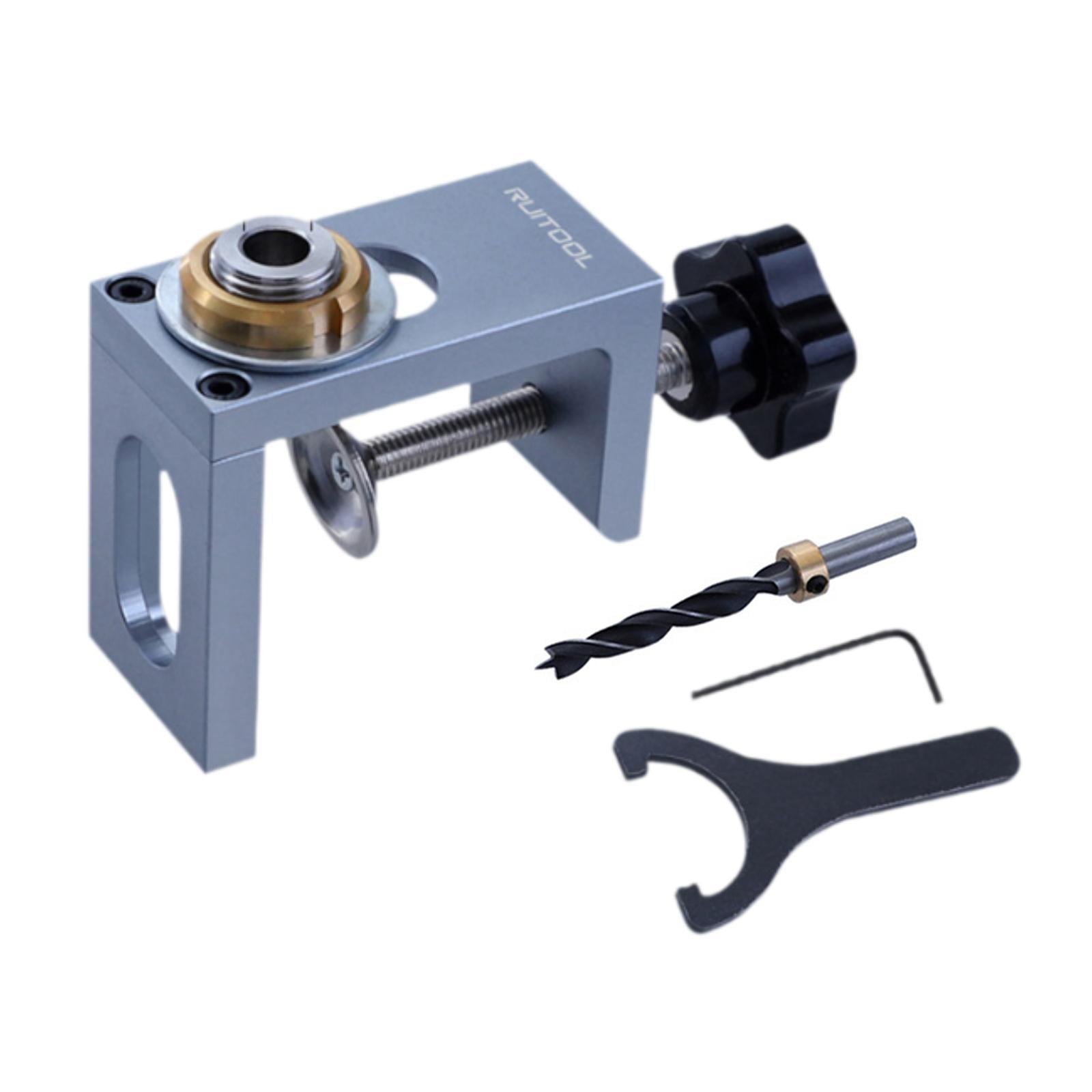 Miulika Self Centering Dowel Jig Set Drill Guide Jig Drill Positioners Portable Carpentry Handheld Wood Dowel Jig Pocket Hole Jig Kit 8mm Set