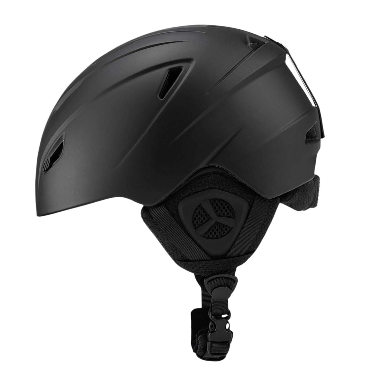 Miulika Ski Helmet Sports Helmet Protective Breathable Skateboard Helmet Headgear for Road Cycling Roller Skating Adults Children Men Black M