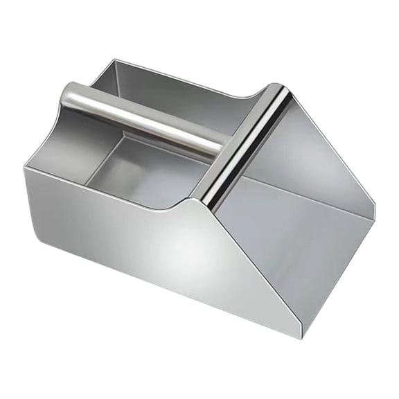Miulika Stainless Steel Dustpan with Handle Multipurpose Manual Spade Scoop Handheld Scooper for Commercial Use Trash Peanuts Garden 25cmx14.5cmx12cm