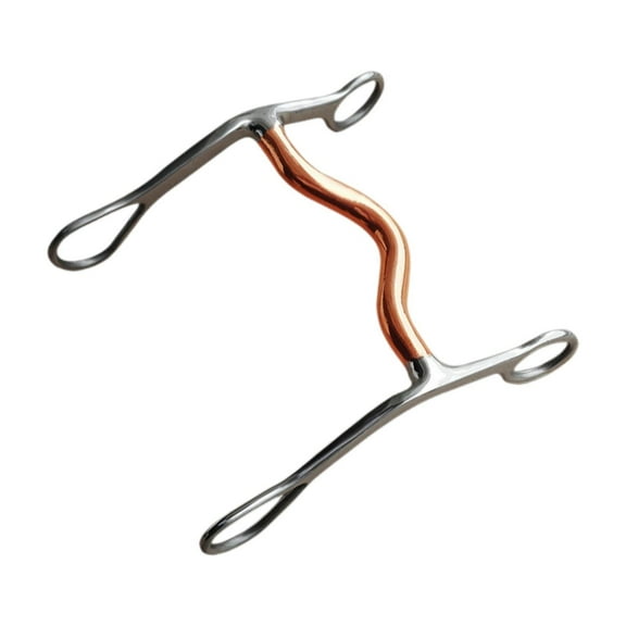 Miulika Stainless Steel Training Bit, Western Horse Snaffle Race Accessory, Horse Mouth Bit for Riding Outdoor Training