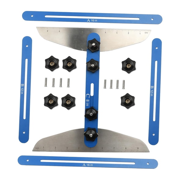 Miulika Stair Tread Gauge Template Tool Shelf Layout Tool 11in to 60in Metal Measuring Stair Tool Stair Jig for Shelf Cutting Drywall