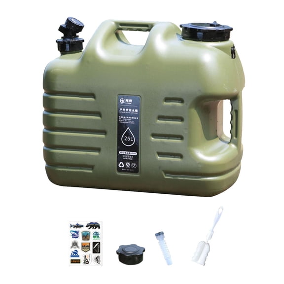 Miulika Water Container Water Carrier with Spigot with Screw Lid Water Bucket Water Storage Jug for Washing Hand Survival Outdoor BBQ 40x23x34cm 25L
