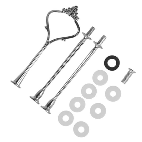 Miuline 2/3 Tiers Tiered Tray Hardware For Cake Stand,Zinc Alloy Cake Stand Fittings Metal Mold Crown Holder For Resin Crafts DIY Making