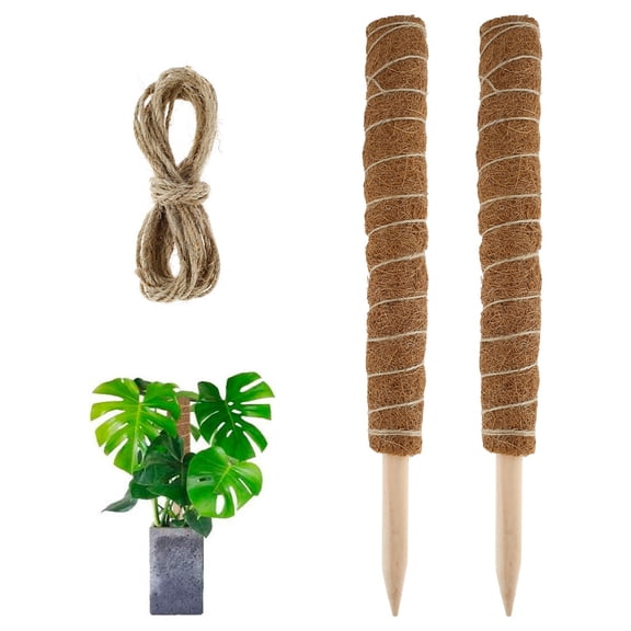 Miuline 2 Pcs Coir Totem Pole, 15.7Inch Moss Totem Pole Plant Support Totem Pole For Plant Support Extension, Climbing Indoor Plants