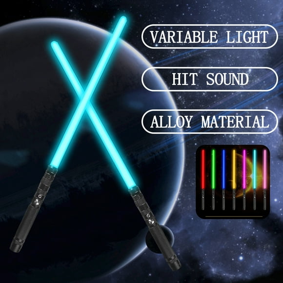 Miuline 2-in-1 Heavy Dueling Toy 7 RGB Color Advanced Alloy Hilt with Sound Modes,Christmas Decoration