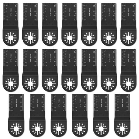 Miuline 20PCS Oscillating Saw blade Multi Tool Quick Release Saw Blades Compatible For Fein Bosch Milwaukee Porter Cable Dewalt