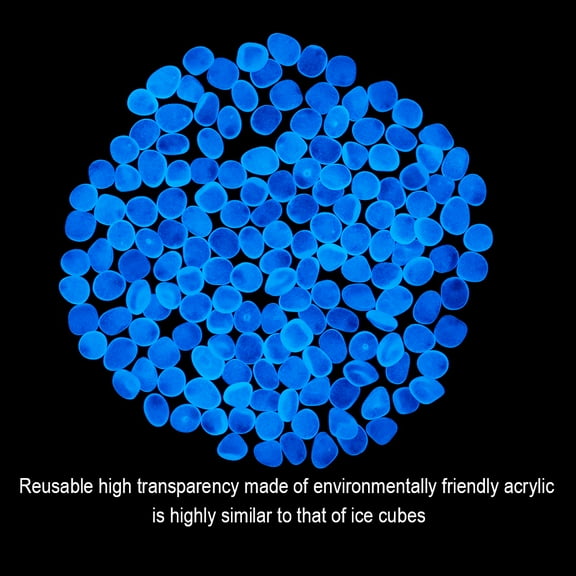 Miuline 300PCS Luminous Stones,Glow in The Dark Garden Pebbles Stones Rocks For Yard Walkways Decor, DIY Decorative Luminous Stones
