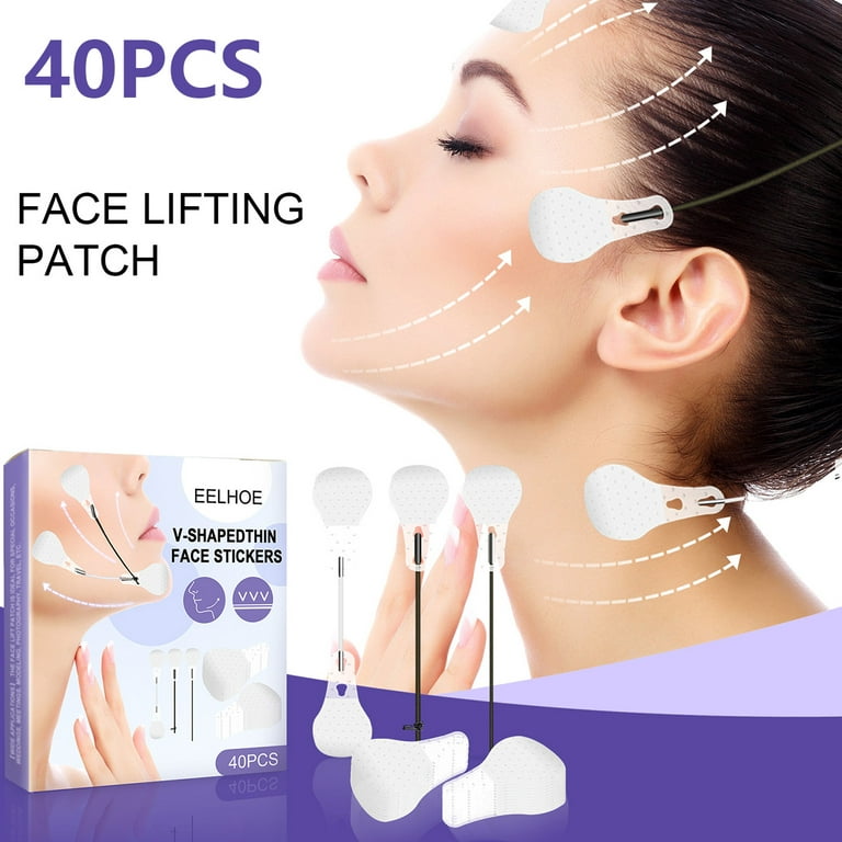 40Pcs/10Sheets/Pack Waterproof V Face Makeup Adhesive Tape Invisible  Breathable Lift Face Sticker Lifting Tighten Chin - AliExpress