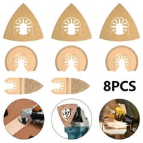 Miuline 8 PCS Universal Carbide Oscillating Saw Blades , Oscillating Multi Tool Blades, Grout Removal Blade Fit Dewalt Tools Cable Power Oscillating Tool