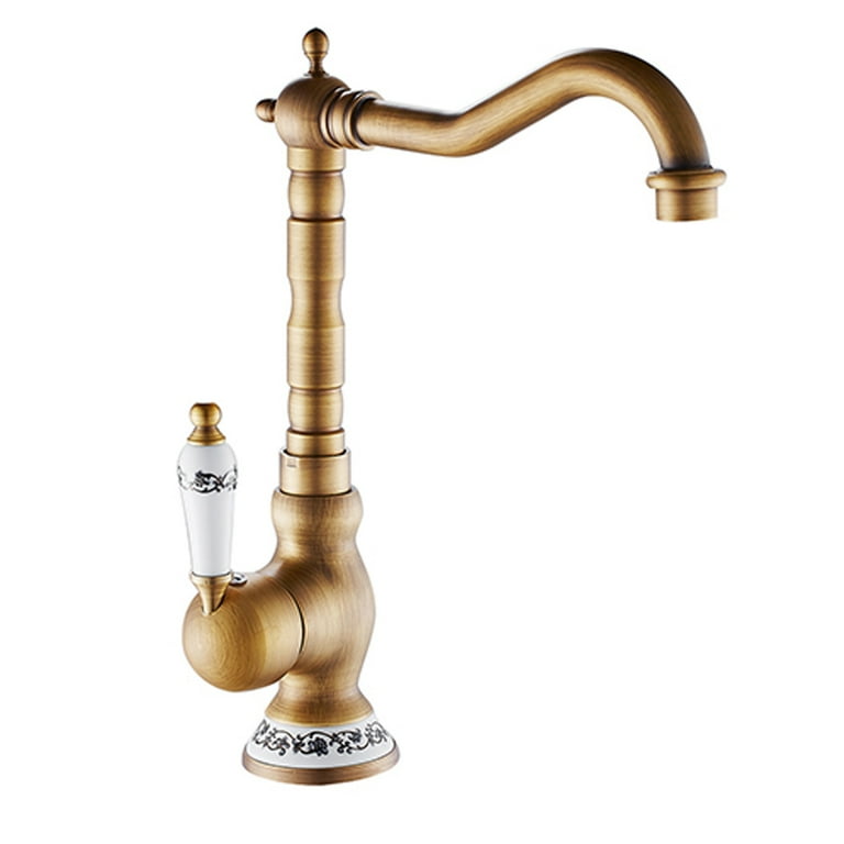 Miuline Basin Sink Taps Single Lever Kitchen Mixer Tap Antique 