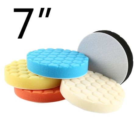 Miuline Buffing Polishing Pads, 5Pcs Compound Buffing Sponge Pads Cutting Polishing Pad Kit for Car Buffer Polisher Compounding, Polishing Waxing