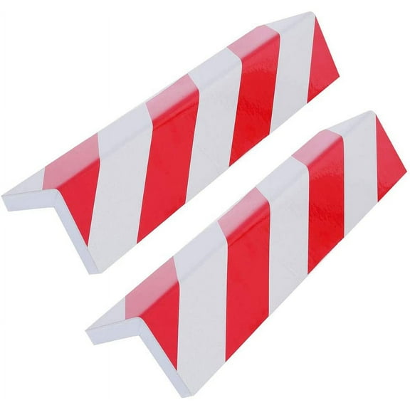 Miuline Car Parking Protector Garage Wall Warning Corner Guard Foam Red and White Reflective Strips Foam Bumpers Protectors for Garage Walls Corners Cars Parking