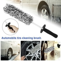 Miuline Car Wheel Cleaning Brush Rim Brush 16.5 Inch Wheel Brush Non-Slip Handle Wheel and Rim Detailing Brush Auto Care for Car Motorcycle Bicycle