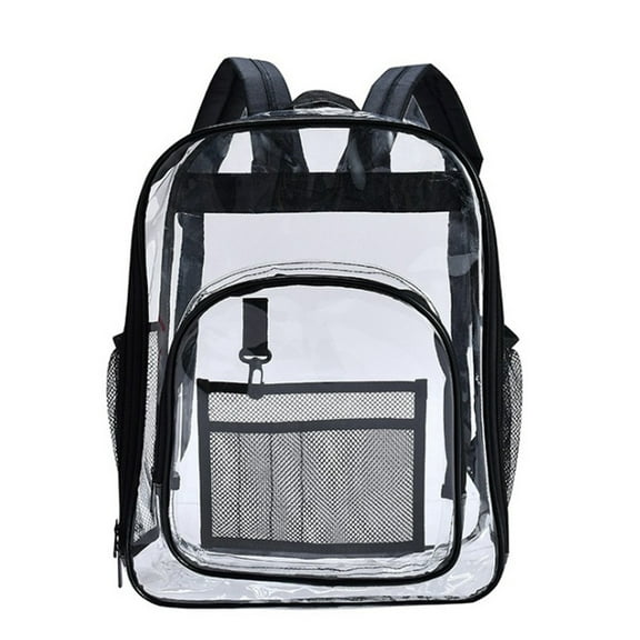 Miuline Clear Backpack 12inX16.5in,PVC Waterproof Travel Backpack See Through Laptop Backpack With Adjustable Straps For School Work