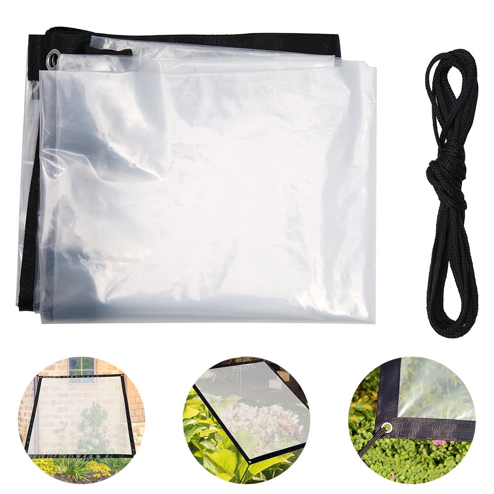 Miuline Clear Tarpaulin Waterproof Cover Tarp, Dustproof Rainproof