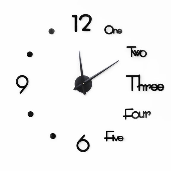 Miuline DIY Digital Wall Clock 3D Sticker Modern Design Large Silent Clock Home Office Decor Wall Watch