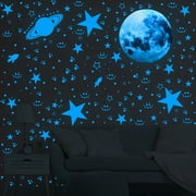 Miuline Glow in The Dark Stars For Ceiling,Glowing Wall Decals Stickers Room Decor Kit Galaxy Glow Star Set For Kids Bedroom Decoration