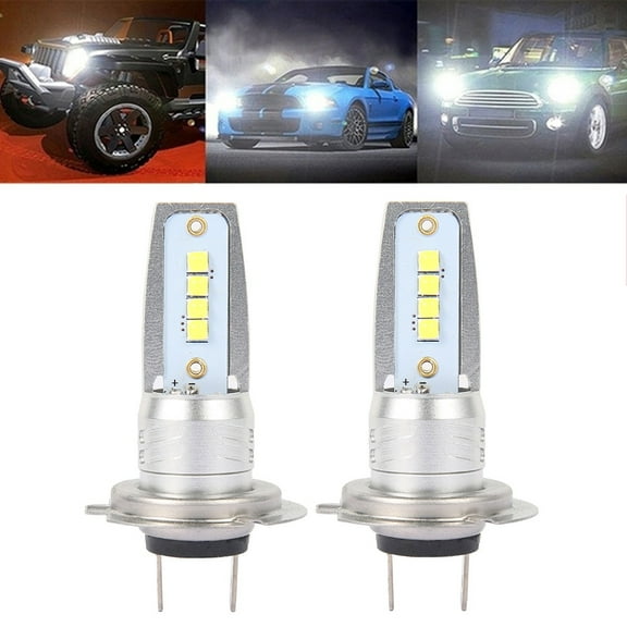 Miuline H7 LED Car Headlights, 55W Super Bright LED Headlights Conversion Kit 6500K Cool White IP68 Waterproof, Pack Of 2