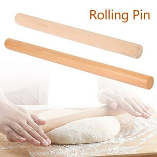 Classic Wood Rolling Pin - 18 Inch Wood Rolling Pin With Handles Solid  Wooden Roller Pin Baking Professional Dough Roller For Home Bakery Pizza  Pastry