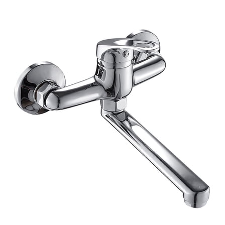 Miuline Wall Mount Kitchen Faucet, Rotatable Single Brass Handle Faucet With 7CM Spout