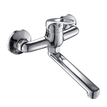 Miuline Wall Mount Kitchen Faucet, Rotatable Single Brass Handle Faucet With 7CM Spout