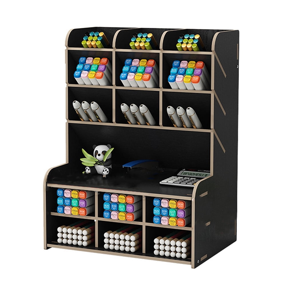 3x Desktop Storage Box Pen Pencil Holder Stationery Organizer Home