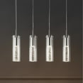 thumbnail image 1 of JONATHAN Y Mium 29.5" 4-Light Modern Style Iron/Crystal/Glass Integrated LED Linear Pendant, Chrome, 1 of 15
