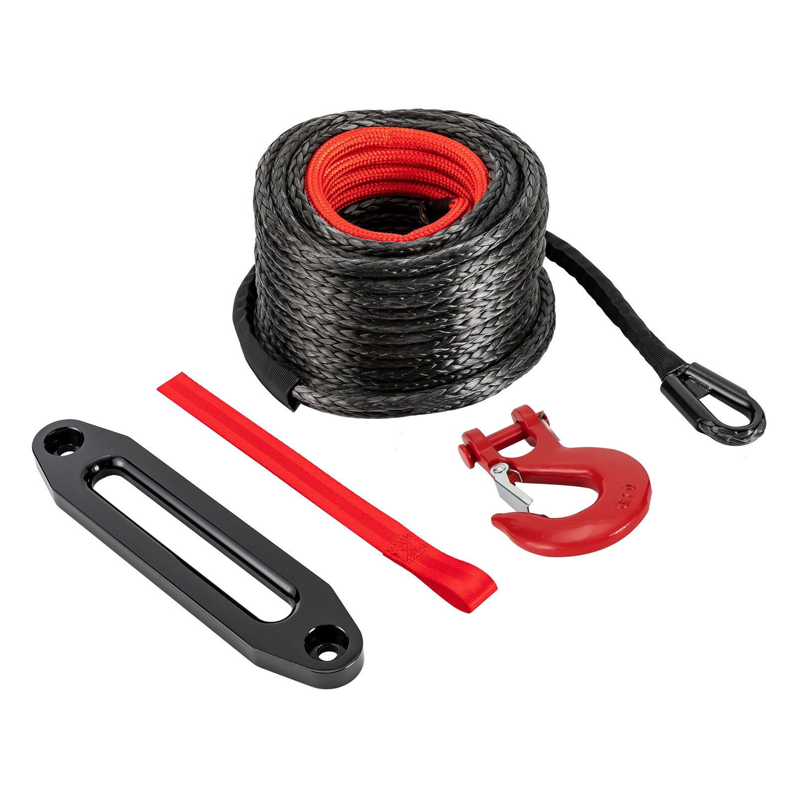 Miumaeov 1/2" x 92ft Synthetic Winch Rope Heavy Duty Winch Line Cable