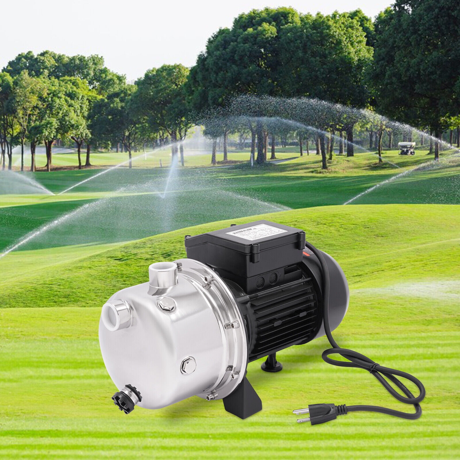 Miumaeov 1.2HP Portable Shallow Well Pump, Draining Irrigation Pump for ...