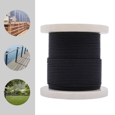 Miumaeov 1/8" Wire Rope 7x7 Strand Stainless Steel Cable Railing Deck Fencing DIY Balustrade Hanging Outdoor Light Guide Wire