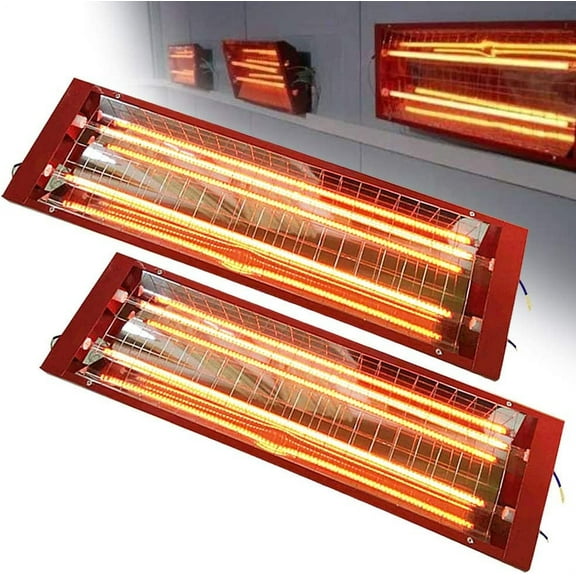 Miumaeov 1 Set Baking Infrared Paint Curing Lamp 2000W Heater Lamp 110V for Automotive Spray Booths Far Infrared Radiation Heating