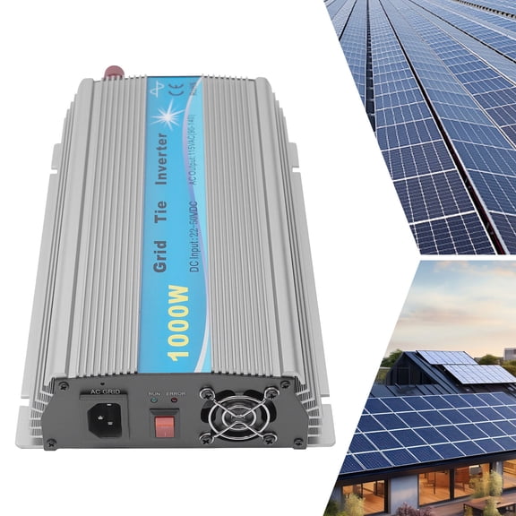 Miumaeov 1000W Grid Tie Inverter MPPT Stackable Pure Sine Wave 22-50VDC to AC90V-140V