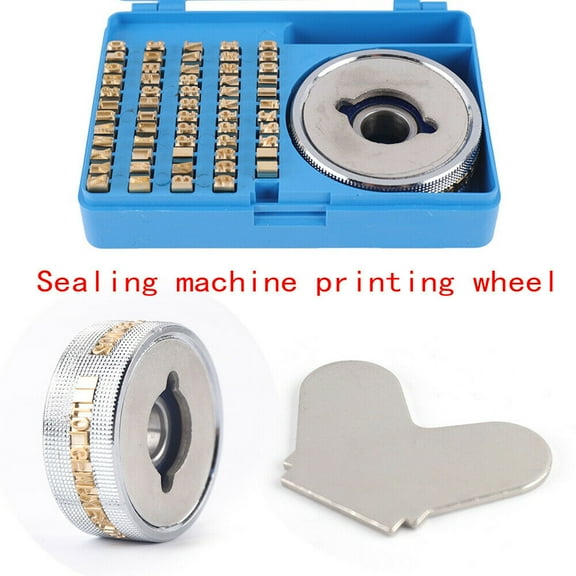 Miumaeov 104pcs Character Letters Numbers Embossing Wheel Kit for FR-900/FR-770 Continuous Sealer Sealing Machine Accessories Parts