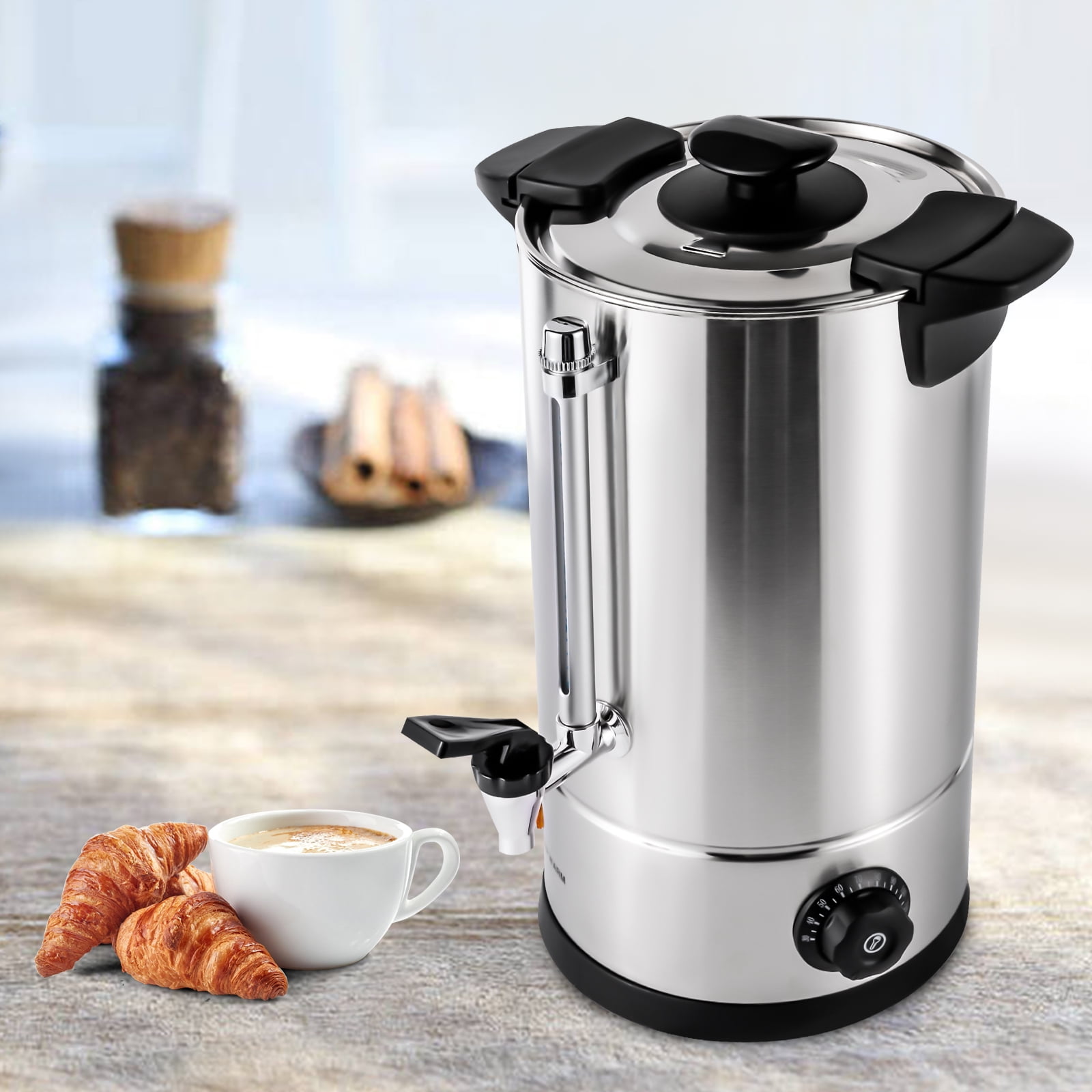 Miumaeov 10L/2.64gal Commercial Coffee Urn Portable Stainless SteelHot  Water Boiler Large Drinks Dispenser - Walmart Business Supplies