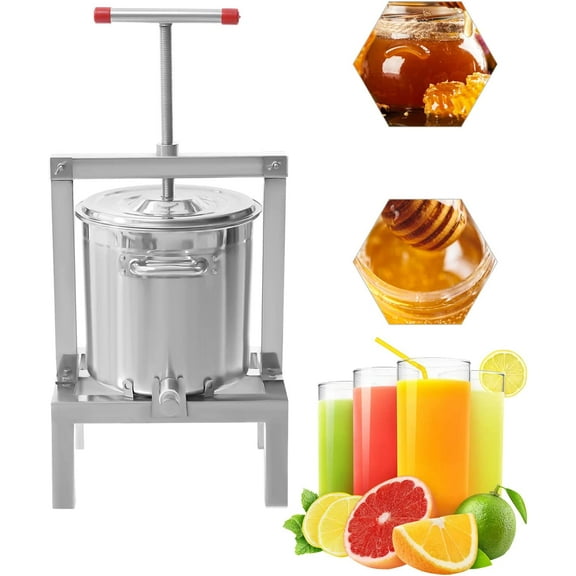 10L Manual Friut juice Presser Grape Apple Grape Juicer Beeswax Extractor Tool