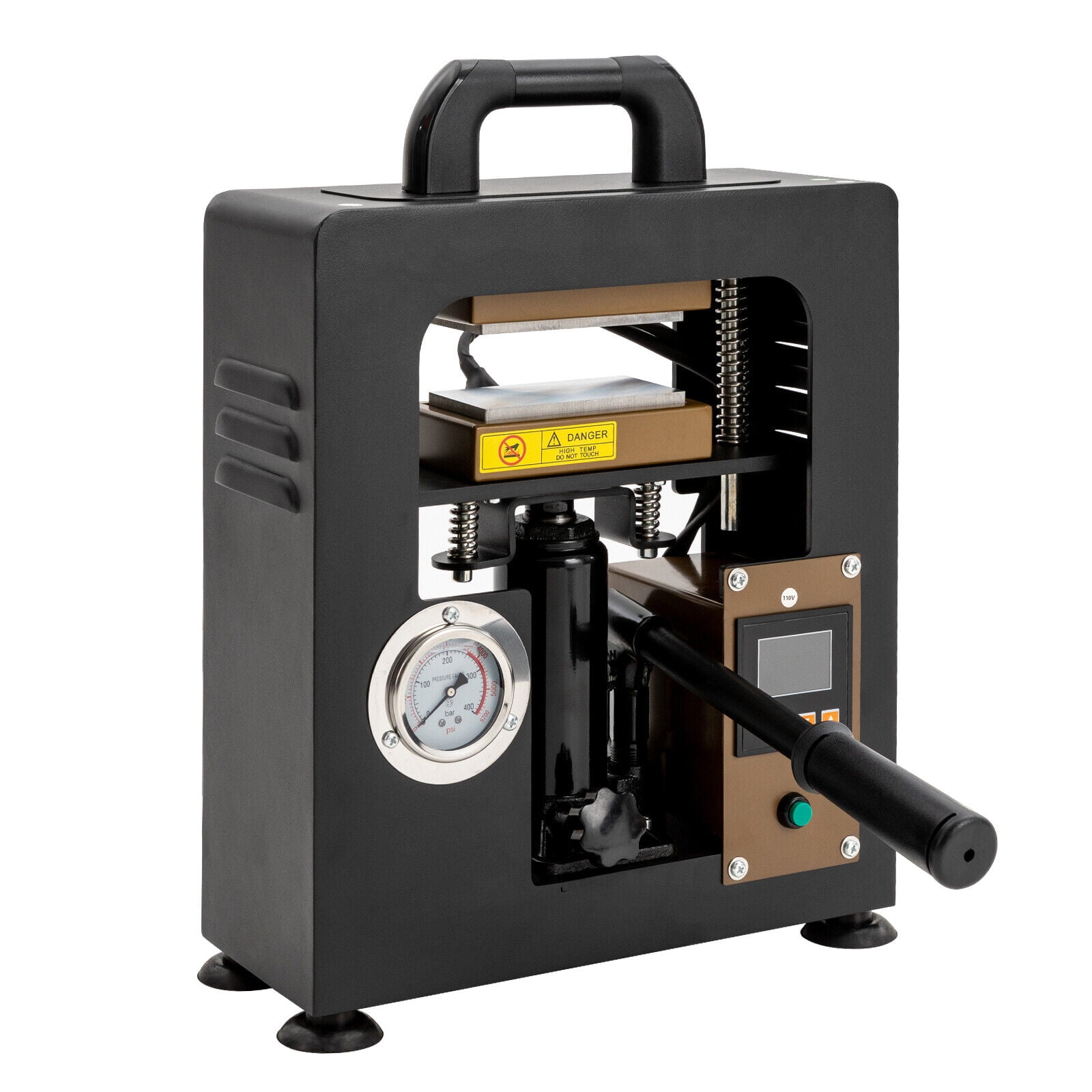 Miumaeov 10T/22046lbs Heat Press Hydraulic Jack Heat Press Machine 0-5700 PSI/0-400 Bar